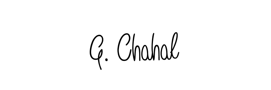 G. Chahal stylish signature style. Best Handwritten Sign (Angelique-Rose-font-FFP) for my name. Handwritten Signature Collection Ideas for my name G. Chahal. G. Chahal signature style 5 images and pictures png