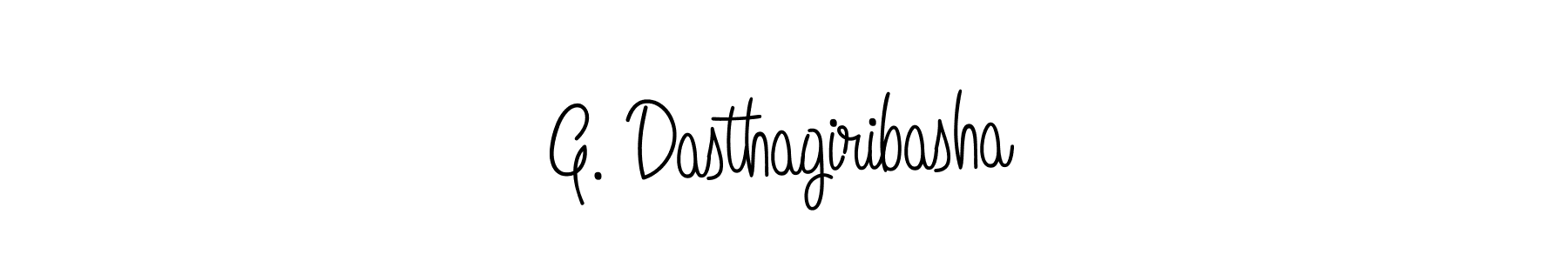 Design your own signature with our free online signature maker. With this signature software, you can create a handwritten (Angelique-Rose-font-FFP) signature for name G. Dasthagiribasha. G. Dasthagiribasha signature style 5 images and pictures png