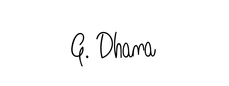 Create a beautiful signature design for name G. Dhana. With this signature (Angelique-Rose-font-FFP) fonts, you can make a handwritten signature for free. G. Dhana signature style 5 images and pictures png