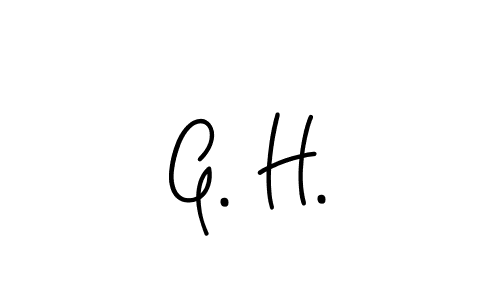 Make a beautiful signature design for name G. H.. With this signature (Angelique-Rose-font-FFP) style, you can create a handwritten signature for free. G. H. signature style 5 images and pictures png