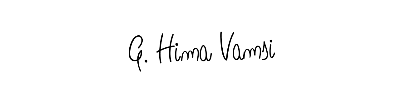 Angelique-Rose-font-FFP is a professional signature style that is perfect for those who want to add a touch of class to their signature. It is also a great choice for those who want to make their signature more unique. Get G. Hima Vamsi name to fancy signature for free. G. Hima Vamsi signature style 5 images and pictures png