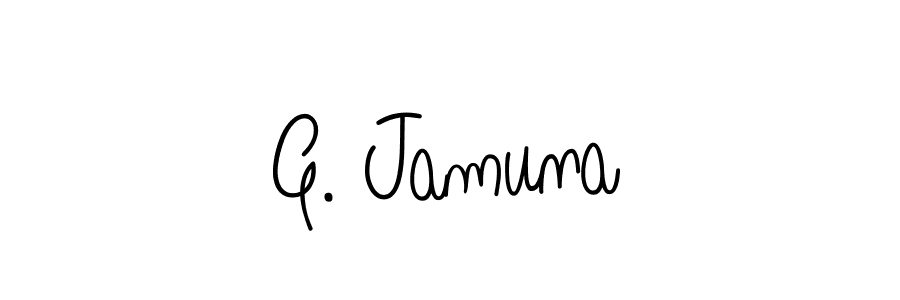 How to make G. Jamuna name signature. Use Angelique-Rose-font-FFP style for creating short signs online. This is the latest handwritten sign. G. Jamuna signature style 5 images and pictures png