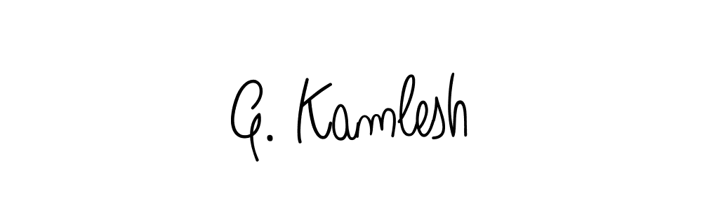 How to Draw G. Kamlesh signature style? Angelique-Rose-font-FFP is a latest design signature styles for name G. Kamlesh. G. Kamlesh signature style 5 images and pictures png