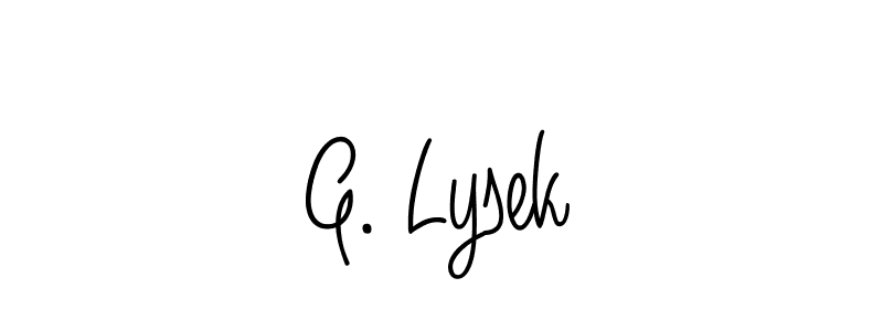 Make a short G. Lysek signature style. Manage your documents anywhere anytime using Angelique-Rose-font-FFP. Create and add eSignatures, submit forms, share and send files easily. G. Lysek signature style 5 images and pictures png
