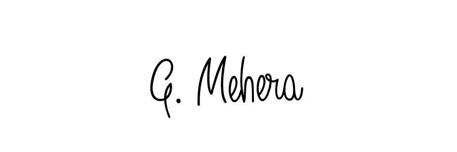 Also we have G. Mehera name is the best signature style. Create professional handwritten signature collection using Angelique-Rose-font-FFP autograph style. G. Mehera signature style 5 images and pictures png