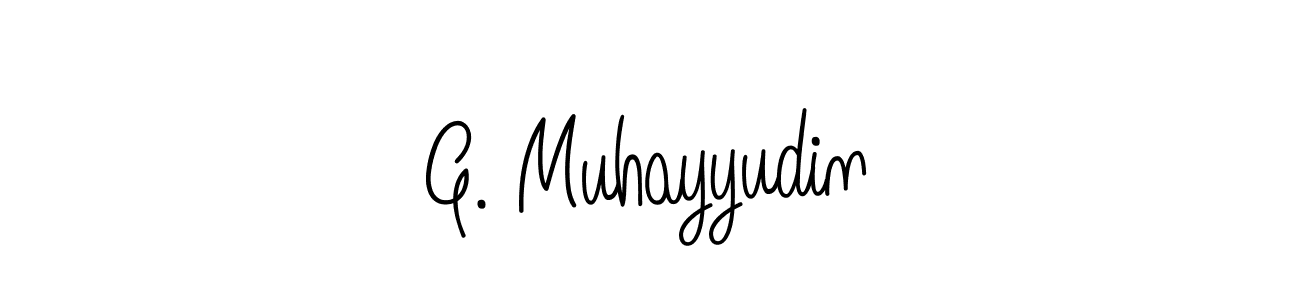 Design your own signature with our free online signature maker. With this signature software, you can create a handwritten (Angelique-Rose-font-FFP) signature for name G. Muhayyudin. G. Muhayyudin signature style 5 images and pictures png