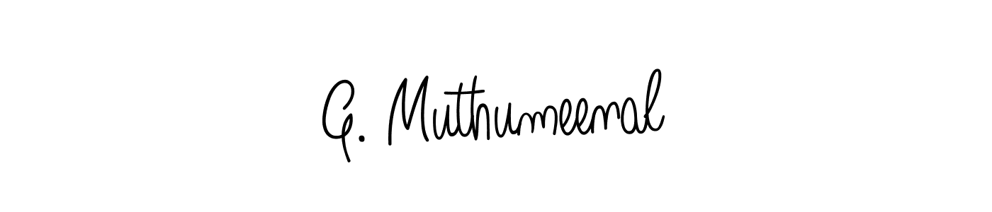 How to make G. Muthumeenal name signature. Use Angelique-Rose-font-FFP style for creating short signs online. This is the latest handwritten sign. G. Muthumeenal signature style 5 images and pictures png