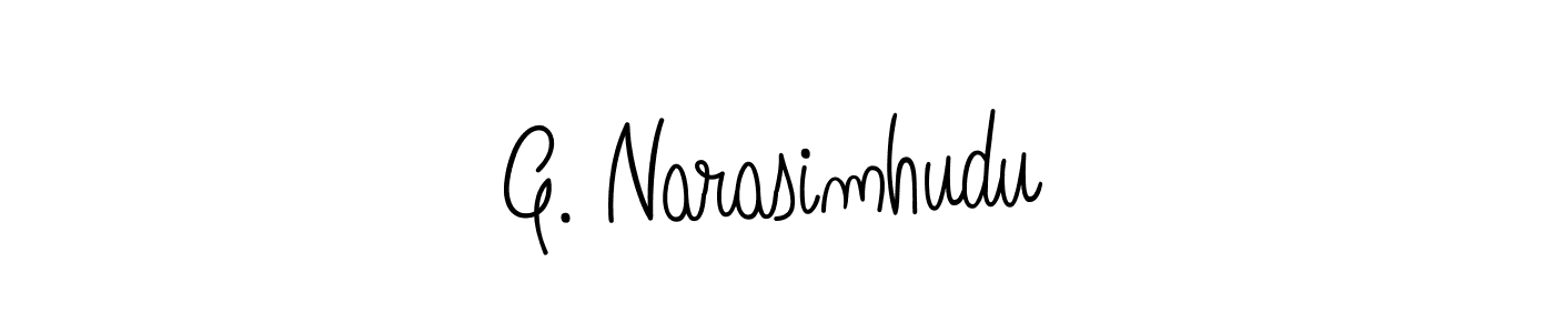 Design your own signature with our free online signature maker. With this signature software, you can create a handwritten (Angelique-Rose-font-FFP) signature for name G. Narasimhudu. G. Narasimhudu signature style 5 images and pictures png