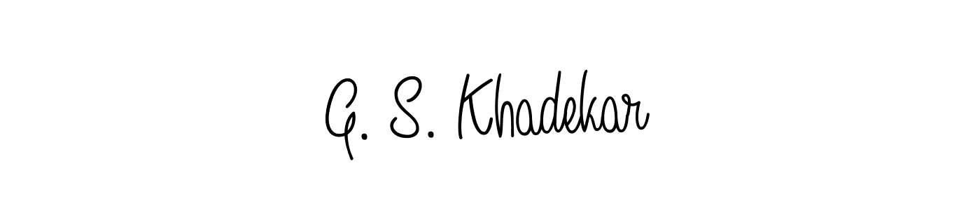 You should practise on your own different ways (Angelique-Rose-font-FFP) to write your name (G. S. Khadekar) in signature. don't let someone else do it for you. G. S. Khadekar signature style 5 images and pictures png