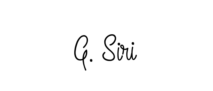How to make G. Siri name signature. Use Angelique-Rose-font-FFP style for creating short signs online. This is the latest handwritten sign. G. Siri signature style 5 images and pictures png