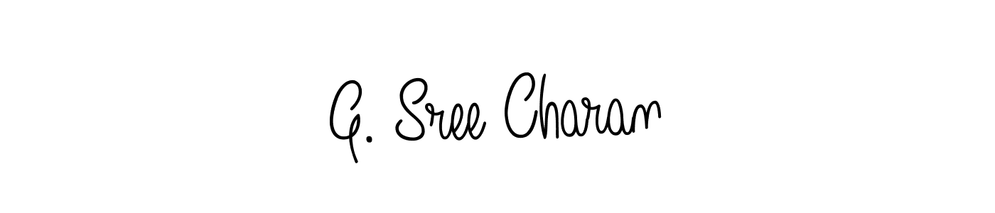 You should practise on your own different ways (Angelique-Rose-font-FFP) to write your name (G. Sree Charan) in signature. don't let someone else do it for you. G. Sree Charan signature style 5 images and pictures png
