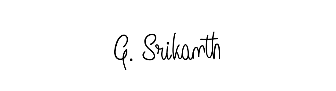 Use a signature maker to create a handwritten signature online. With this signature software, you can design (Angelique-Rose-font-FFP) your own signature for name G. Srikanth. G. Srikanth signature style 5 images and pictures png