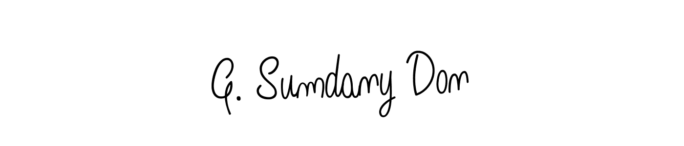 Make a beautiful signature design for name G. Sumdany Don. With this signature (Angelique-Rose-font-FFP) style, you can create a handwritten signature for free. G. Sumdany Don signature style 5 images and pictures png