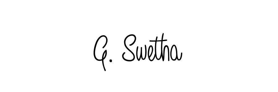 Design your own signature with our free online signature maker. With this signature software, you can create a handwritten (Angelique-Rose-font-FFP) signature for name G. Swetha. G. Swetha signature style 5 images and pictures png