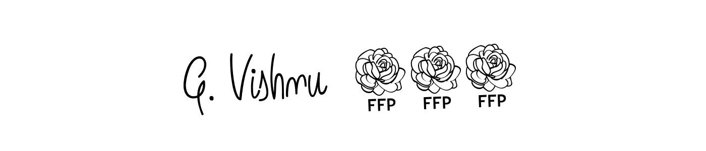 How to make G. Vishnu  360 name signature. Use Angelique-Rose-font-FFP style for creating short signs online. This is the latest handwritten sign. G. Vishnu  360 signature style 5 images and pictures png
