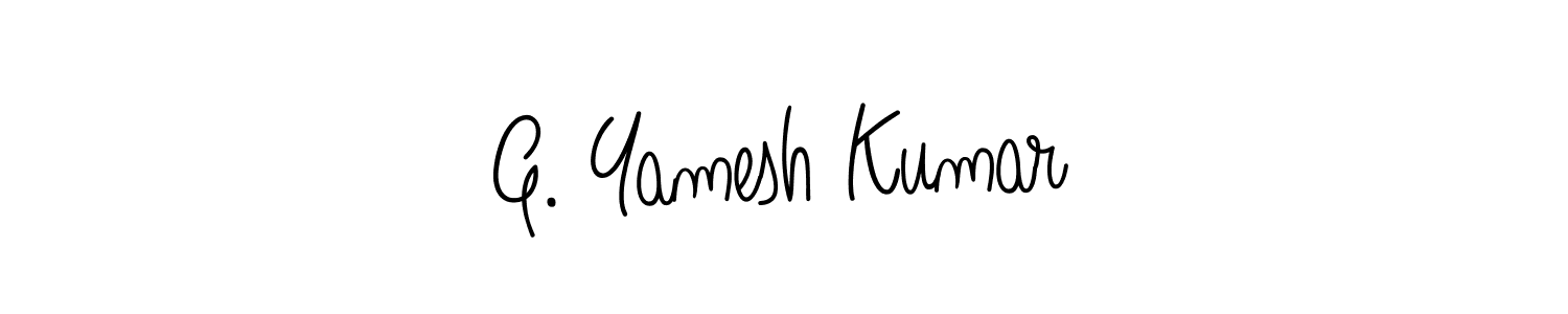 How to Draw G. Yamesh Kumar signature style? Angelique-Rose-font-FFP is a latest design signature styles for name G. Yamesh Kumar. G. Yamesh Kumar signature style 5 images and pictures png