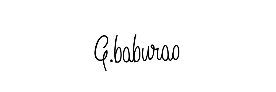 Make a beautiful signature design for name G.baburao. With this signature (Angelique-Rose-font-FFP) style, you can create a handwritten signature for free. G.baburao signature style 5 images and pictures png