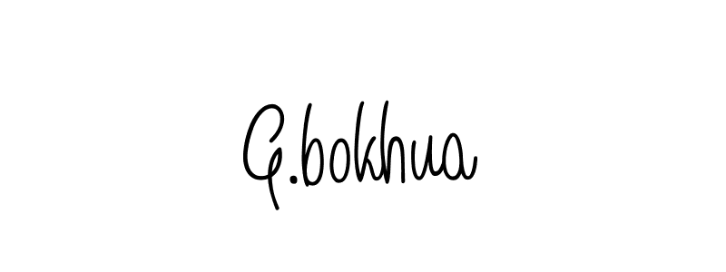 Use a signature maker to create a handwritten signature online. With this signature software, you can design (Angelique-Rose-font-FFP) your own signature for name G.bokhua. G.bokhua signature style 5 images and pictures png