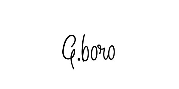 You should practise on your own different ways (Angelique-Rose-font-FFP) to write your name (G.boro) in signature. don't let someone else do it for you. G.boro signature style 5 images and pictures png