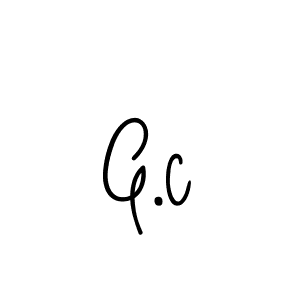 Design your own signature with our free online signature maker. With this signature software, you can create a handwritten (Angelique-Rose-font-FFP) signature for name G.c. G.c signature style 5 images and pictures png