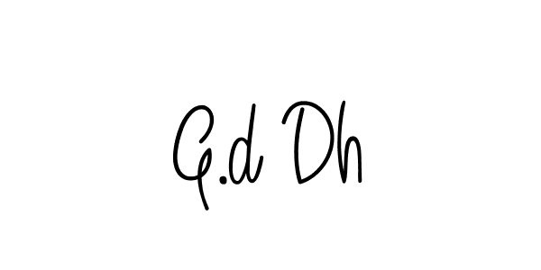 Check out images of Autograph of G.d Dh name. Actor G.d Dh Signature Style. Angelique-Rose-font-FFP is a professional sign style online. G.d Dh signature style 5 images and pictures png