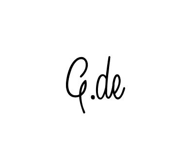 How to make G.de signature? Angelique-Rose-font-FFP is a professional autograph style. Create handwritten signature for G.de name. G.de signature style 5 images and pictures png