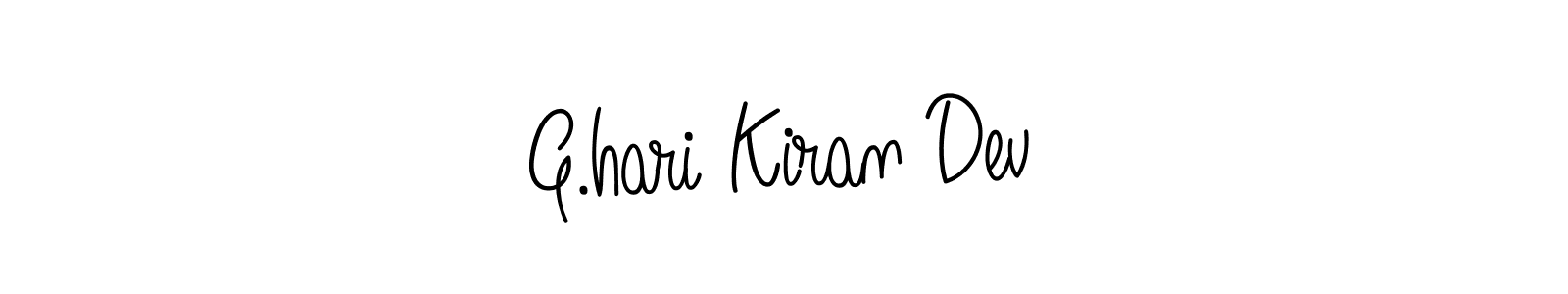 Use a signature maker to create a handwritten signature online. With this signature software, you can design (Angelique-Rose-font-FFP) your own signature for name G.hari Kiran Dev. G.hari Kiran Dev signature style 5 images and pictures png