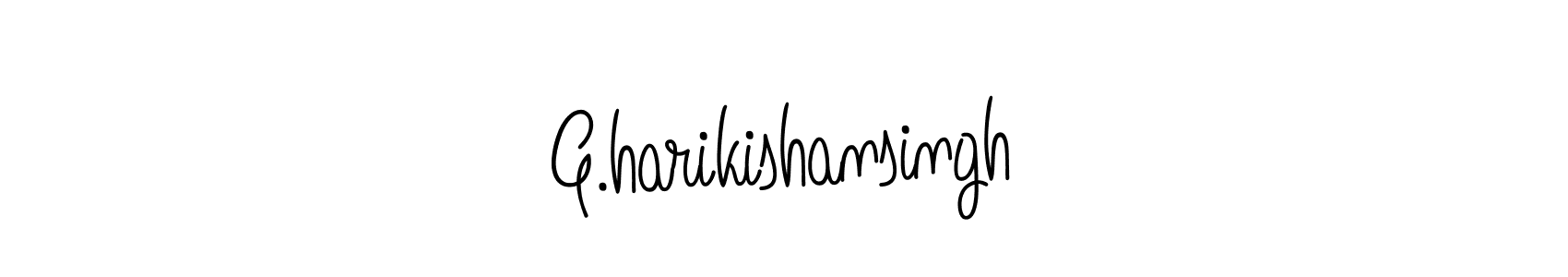 How to make G.harikishansingh name signature. Use Angelique-Rose-font-FFP style for creating short signs online. This is the latest handwritten sign. G.harikishansingh signature style 5 images and pictures png