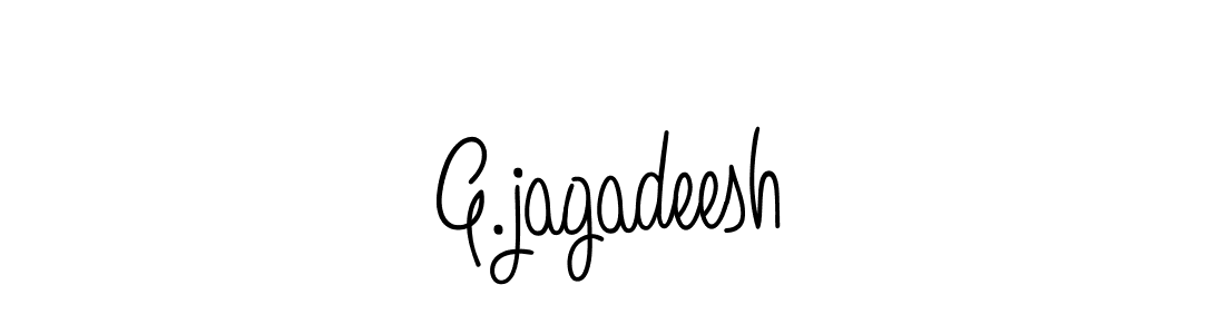 How to make G.jagadeesh name signature. Use Angelique-Rose-font-FFP style for creating short signs online. This is the latest handwritten sign. G.jagadeesh signature style 5 images and pictures png