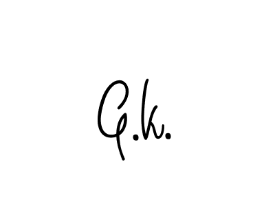 How to make G.k. signature? Angelique-Rose-font-FFP is a professional autograph style. Create handwritten signature for G.k. name. G.k. signature style 5 images and pictures png