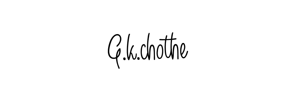 The best way (Angelique-Rose-font-FFP) to make a short signature is to pick only two or three words in your name. The name G.k.chothe include a total of six letters. For converting this name. G.k.chothe signature style 5 images and pictures png