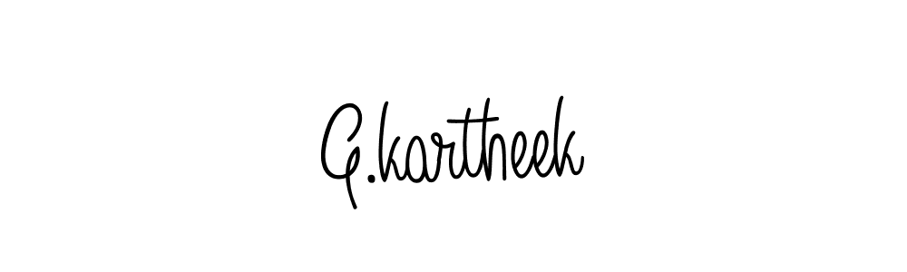 Make a beautiful signature design for name G.kartheek. With this signature (Angelique-Rose-font-FFP) style, you can create a handwritten signature for free. G.kartheek signature style 5 images and pictures png