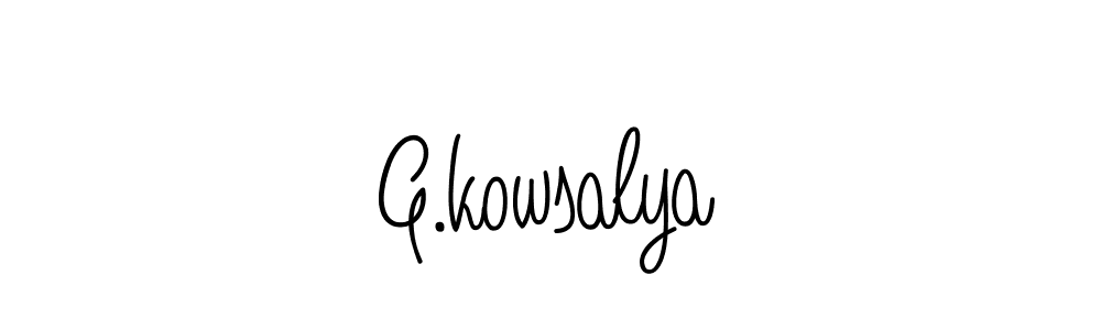 Create a beautiful signature design for name G.kowsalya. With this signature (Angelique-Rose-font-FFP) fonts, you can make a handwritten signature for free. G.kowsalya signature style 5 images and pictures png
