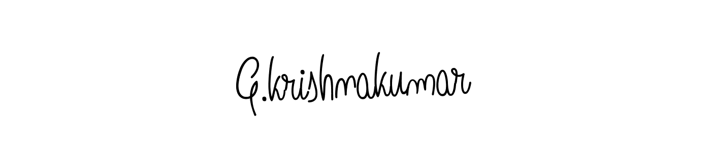 The best way (Angelique-Rose-font-FFP) to make a short signature is to pick only two or three words in your name. The name G.krishnakumar include a total of six letters. For converting this name. G.krishnakumar signature style 5 images and pictures png