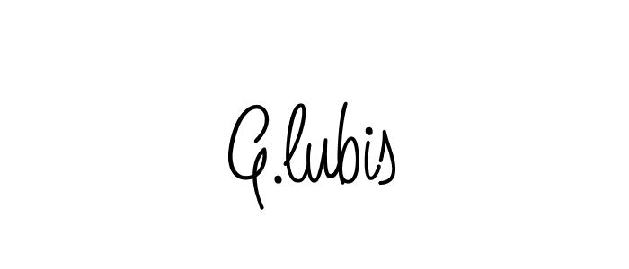 Use a signature maker to create a handwritten signature online. With this signature software, you can design (Angelique-Rose-font-FFP) your own signature for name G.lubis. G.lubis signature style 5 images and pictures png