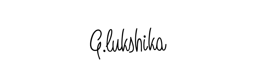 How to make G.lukshika name signature. Use Angelique-Rose-font-FFP style for creating short signs online. This is the latest handwritten sign. G.lukshika signature style 5 images and pictures png