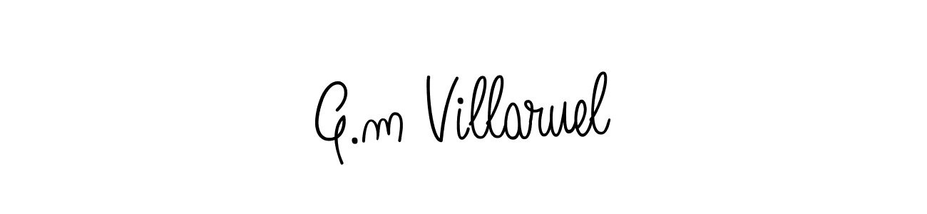 Design your own signature with our free online signature maker. With this signature software, you can create a handwritten (Angelique-Rose-font-FFP) signature for name G.m Villaruel. G.m Villaruel signature style 5 images and pictures png