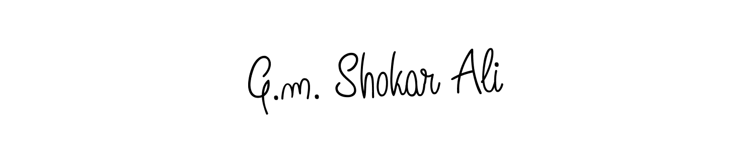 It looks lik you need a new signature style for name G.m. Shokar Ali. Design unique handwritten (Angelique-Rose-font-FFP) signature with our free signature maker in just a few clicks. G.m. Shokar Ali signature style 5 images and pictures png