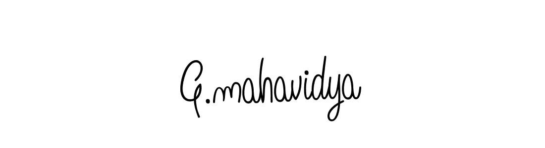 Use a signature maker to create a handwritten signature online. With this signature software, you can design (Angelique-Rose-font-FFP) your own signature for name G.mahavidya. G.mahavidya signature style 5 images and pictures png