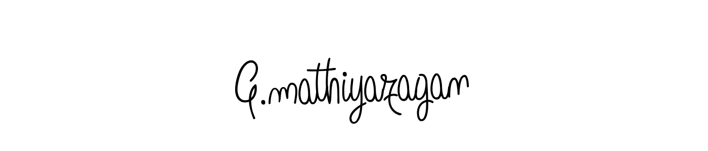 You should practise on your own different ways (Angelique-Rose-font-FFP) to write your name (G.mathiyazagan) in signature. don't let someone else do it for you. G.mathiyazagan signature style 5 images and pictures png