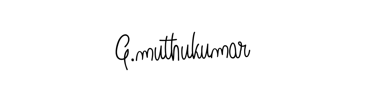 The best way (Angelique-Rose-font-FFP) to make a short signature is to pick only two or three words in your name. The name G.muthukumar include a total of six letters. For converting this name. G.muthukumar signature style 5 images and pictures png