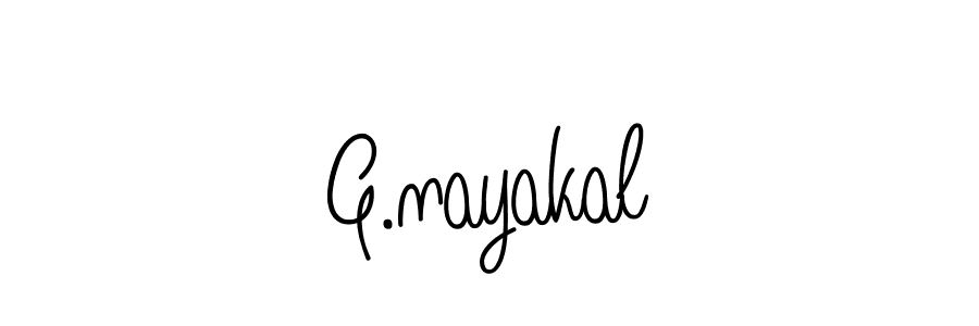 Use a signature maker to create a handwritten signature online. With this signature software, you can design (Angelique-Rose-font-FFP) your own signature for name G.nayakal. G.nayakal signature style 5 images and pictures png