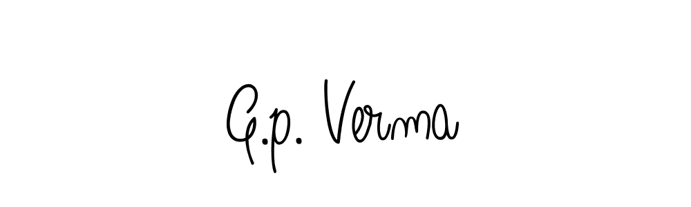 if you are searching for the best signature style for your name G.p. Verma. so please give up your signature search. here we have designed multiple signature styles  using Angelique-Rose-font-FFP. G.p. Verma signature style 5 images and pictures png