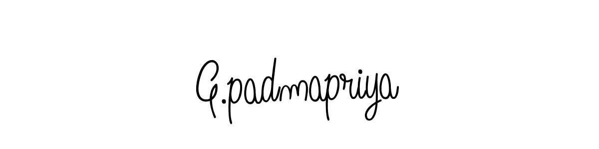 Use a signature maker to create a handwritten signature online. With this signature software, you can design (Angelique-Rose-font-FFP) your own signature for name G.padmapriya. G.padmapriya signature style 5 images and pictures png
