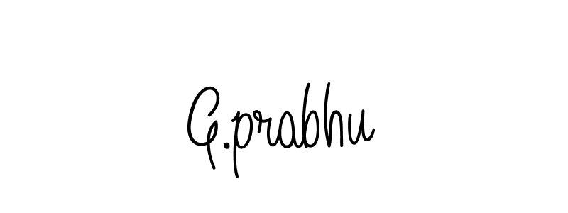 You should practise on your own different ways (Angelique-Rose-font-FFP) to write your name (G.prabhu) in signature. don't let someone else do it for you. G.prabhu signature style 5 images and pictures png