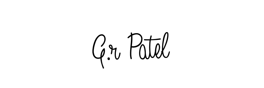 if you are searching for the best signature style for your name G.r Patel. so please give up your signature search. here we have designed multiple signature styles  using Angelique-Rose-font-FFP. G.r Patel signature style 5 images and pictures png