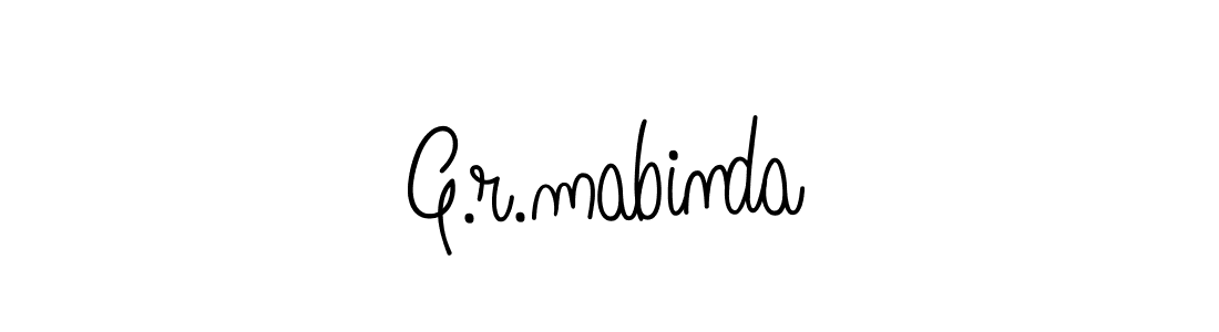 Make a beautiful signature design for name G.r.mabinda. With this signature (Angelique-Rose-font-FFP) style, you can create a handwritten signature for free. G.r.mabinda signature style 5 images and pictures png