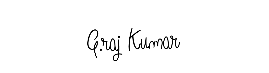 The best way (Angelique-Rose-font-FFP) to make a short signature is to pick only two or three words in your name. The name G.raj Kumar include a total of six letters. For converting this name. G.raj Kumar signature style 5 images and pictures png
