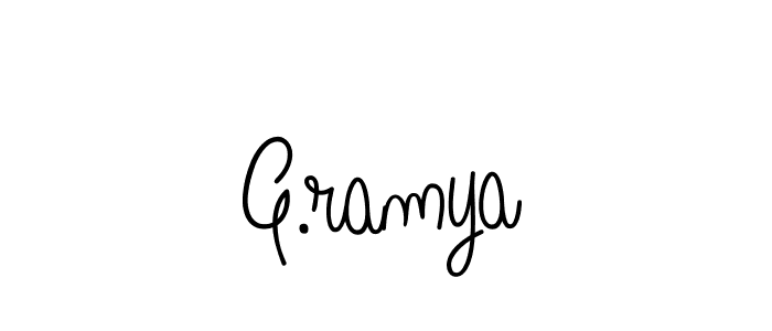 Create a beautiful signature design for name G.ramya. With this signature (Angelique-Rose-font-FFP) fonts, you can make a handwritten signature for free. G.ramya signature style 5 images and pictures png
