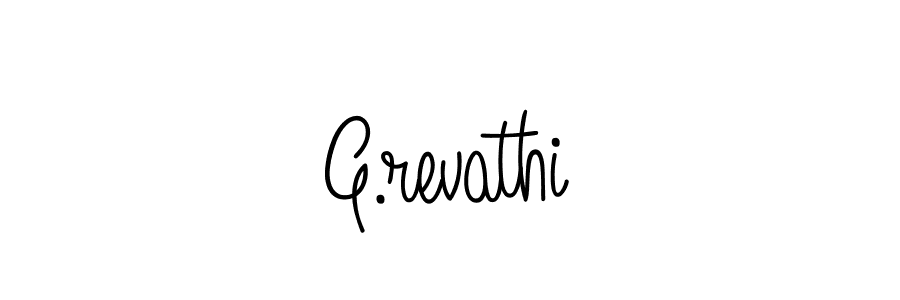 Create a beautiful signature design for name G.revathi. With this signature (Angelique-Rose-font-FFP) fonts, you can make a handwritten signature for free. G.revathi signature style 5 images and pictures png